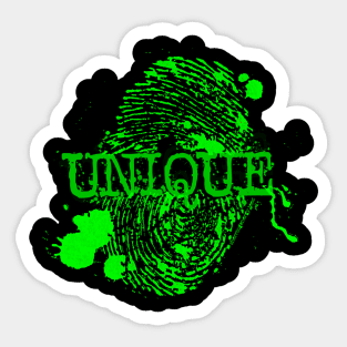 Unique Green Thumbprint Sticker